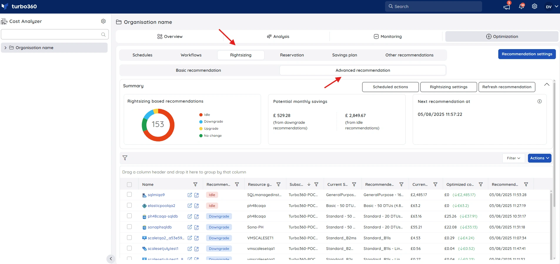 screenshot of Turbo360 dashboard